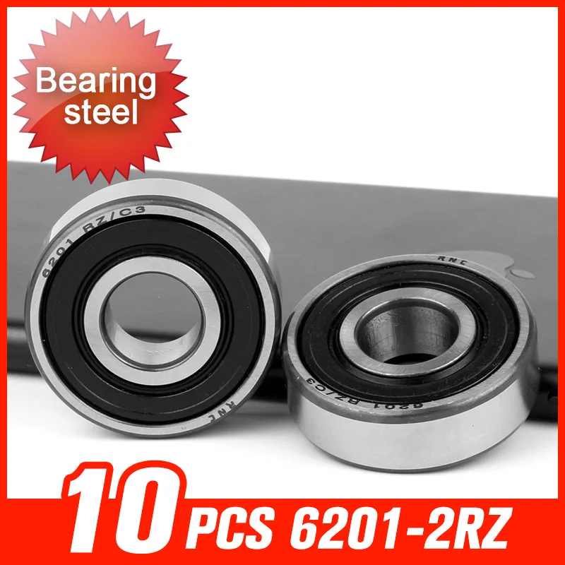 10pcs 6201 2RZ Bearing 32x12x10mm Bearing Steel Bearings For Industrial