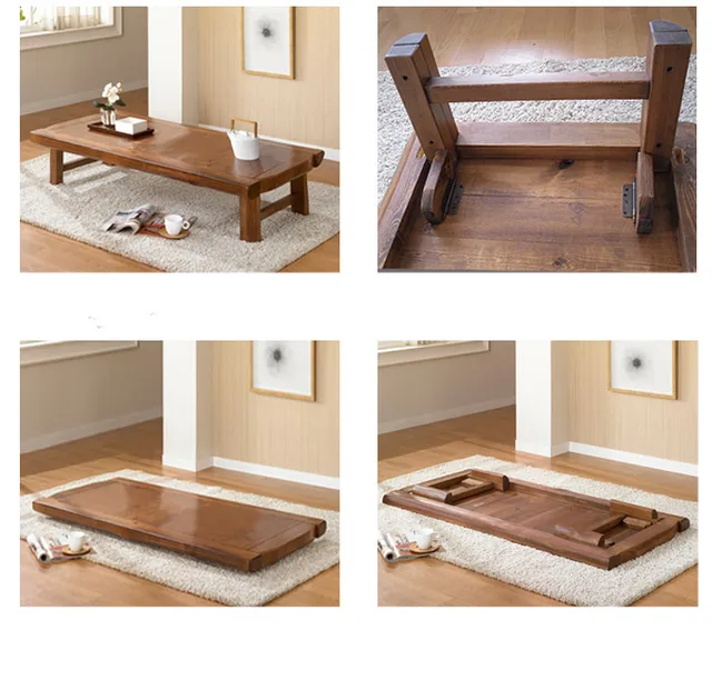 Online Asian Furniture Antique Wood Folding Table 150 60cm Asian Furniture Antique Wood Folding Table 150 60cm Living Room Anese Foldable Coffee Wooden Low Center