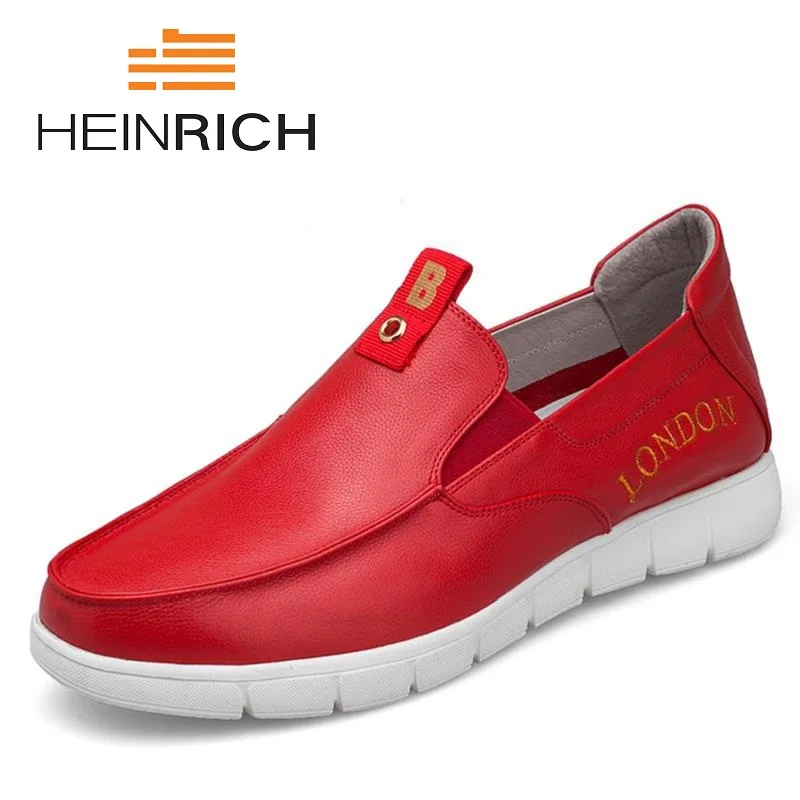 De Dos Mocassins Masculinos Heinrich Herren branco Deslizar Genuíno Italiano Sobre Verão Sapatos Couro Respirável Homens Preto vermelho Schuhe Casuais IqHCzw8q