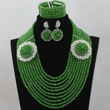 Зеленый индийский ювелирный свадебный набор лучшая африканская бусина наборы уникальный предмет горячий стиль ручной работы hx263