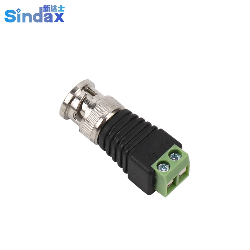

Sindax Video AV Balun BNC plug for CAT5 Camera CCTV Video BNC male AV Balun BNC plug Connector Adapter Coaxial Power 10pcs