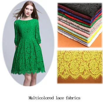 

150cm*150cm Embroidery Eyelash Cotton Lace Fabric African Cord Lace Trim Cloth Guipure Lace For Party Wedding Dress