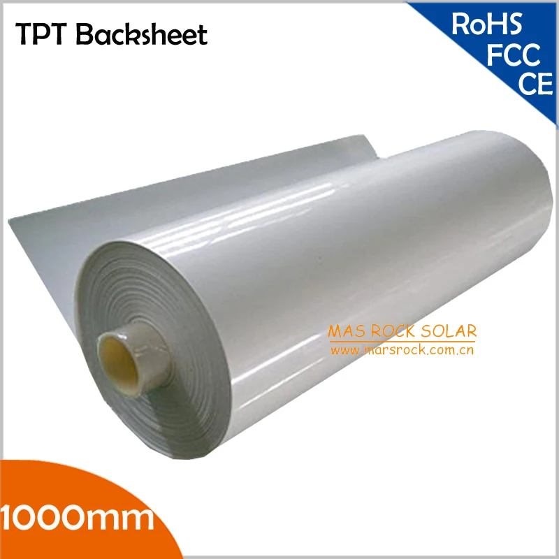 Traseira do pv Solar do Tpt Solar do Encapsulamento com ul de Tuv Solar de 10 Espessura de 0.3mm para o Painel Folha Traseira Metro Lote 1000mm Backsheet –