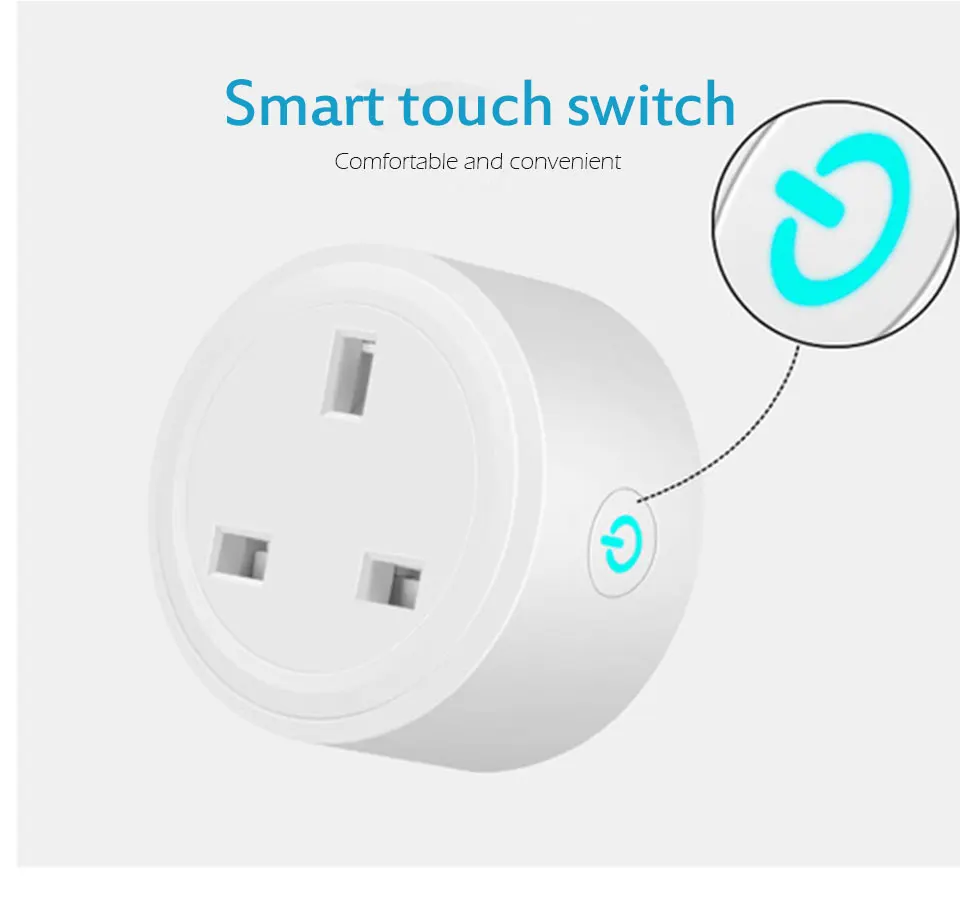 1 PC Smart WiFi Socket UK Plug Home Wireless Outlet Voice Intelligent Control APP  Remote Control Timer Alexa Echo Google HOME (7)