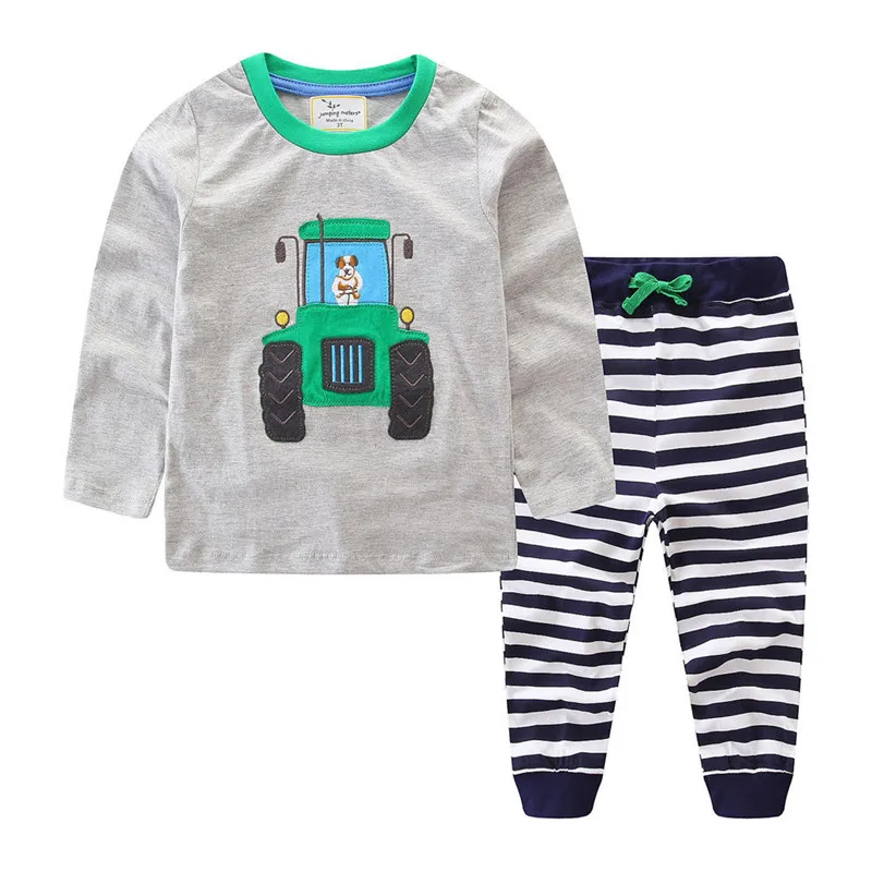 Conjuntos de Roupas Ternos do Esporte para Meninos Jumping Metros Boutique Bebê Meninos Outono Inverno Menino Conjunto Camisola Camisa Calças 2 Peças Crianças 18 roupas outono inverno menino conjunto ternos do