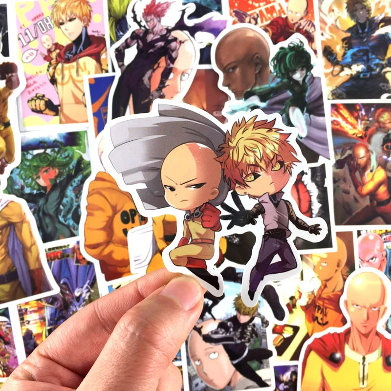 38 шт./лот наклейки с граффити ONE PUNCH-MAN для багажа, ноутбука, скейтборда, автомобиля, велосипеда, рюкзака, наклейки на игрушку Pegatinas