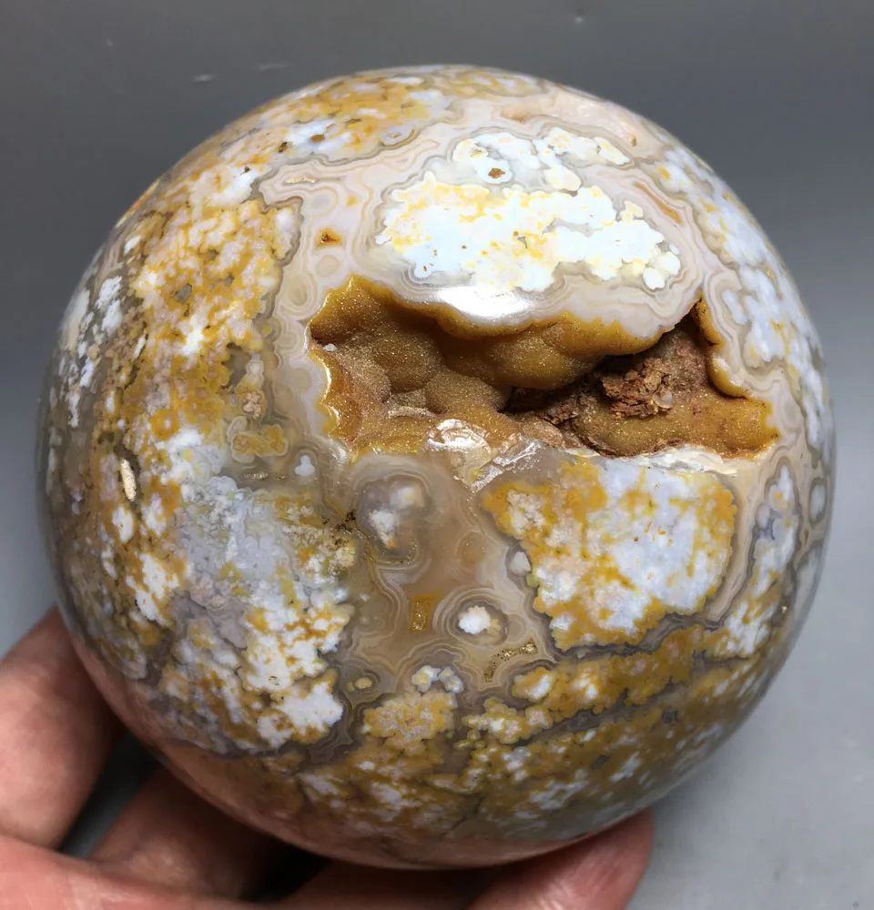 

1364g Natural cherry flower agate Spere BALL Specimens of agate stones and crystals minerals Madagascar