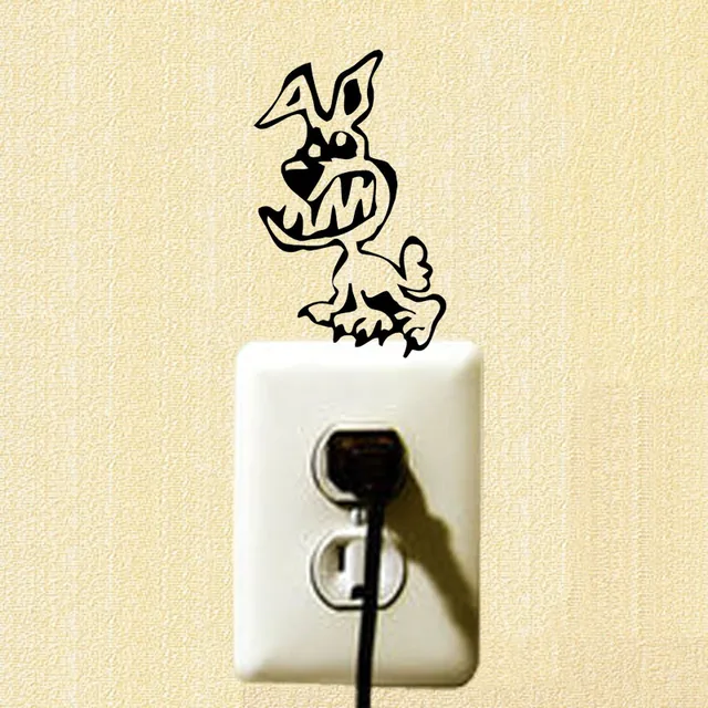 Zombie Kepribadian Anjing Kartun Hewan Beralih Stiker Vinyl