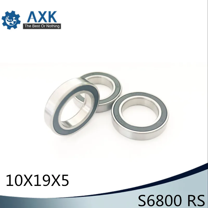 Bearings 6800 ( 1 PC ) 10*19*5mm 440C Stainless Steel Rings With Si3N4 Ceramic Balls Bearing S6800 S6800RS