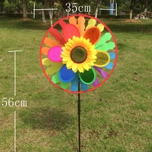 1 шт. красочный Радужный трехколесный ветряной Спиннер ветряная мельница для сада, двора, улицы Декор детские игрушки