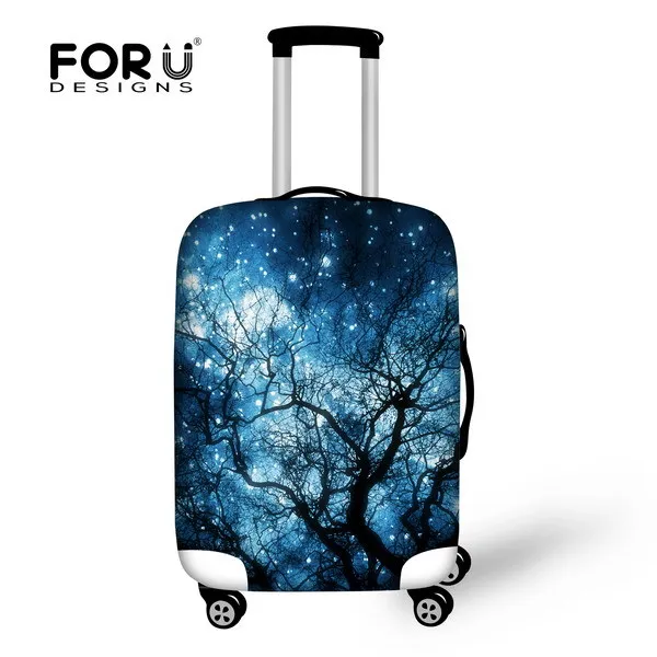 FORUDESIGNS, дизайн, цветочные Защитные чехлы для багажа, для путешествий, на колесиках, чехлы для чемоданов, эластичные полиэфирные пылезащитные чехлы - Цвет: 2U0026F1