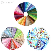 

50PCS 10*10cm Solid Color Linen Cotton Fabric Patchwork With 30pcs 10*10cm Blue Series and 15pcs 20*25cm Mixed Bundle Fabric