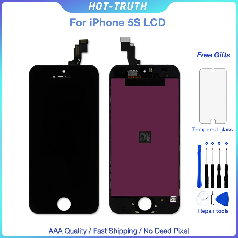 5 шт./лот класс AAA без битых пикселей черная t часть для Apple iPhone 5S A1453 A1457 A1518 A1528 A1530 A1533