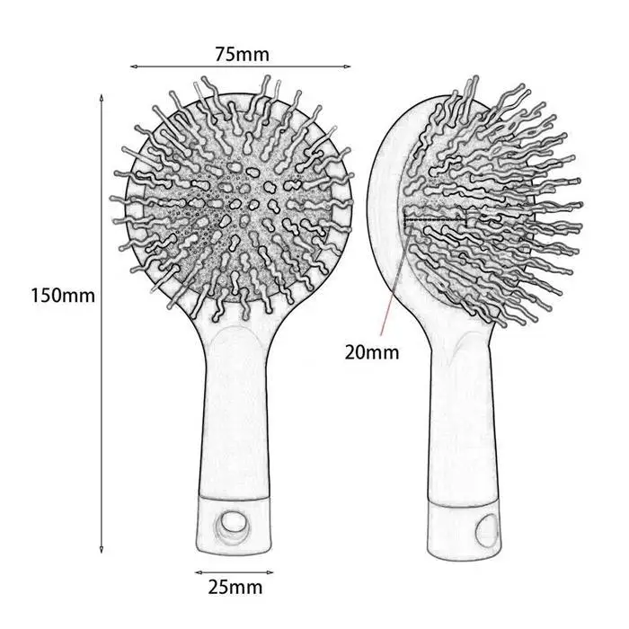 Мода ABS Массажная Расческа с воздушным амортизатором растительное масло для