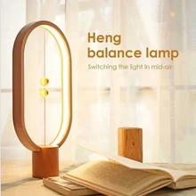 Dropship LED Smart Balance Lamp Magnetic Suspension Creative Night Light Home Decor Bedroom Office Reading Light Christmas Gift