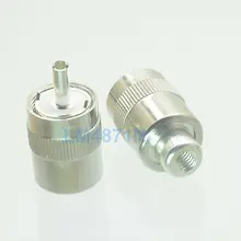 Atacado direto da fábrica quente 5 pçs conector uhf macho pl259 plug solda rg58 rg142 lmr195 rg400 cabo prata