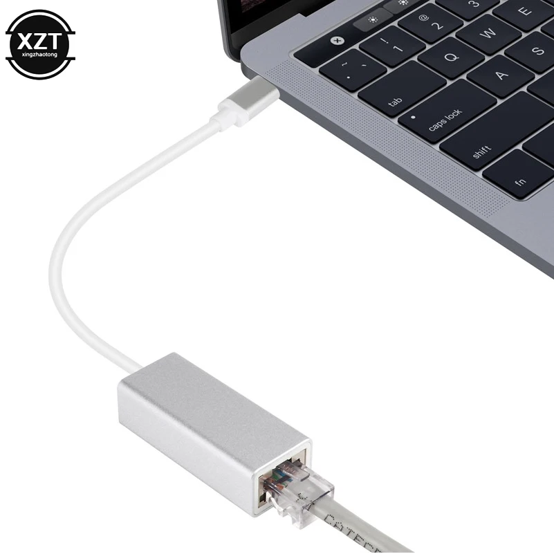 Внешний проводной USB C Ethernet адаптер Сетевая карта RTL8152 USB 2,0 type-C к RJ45 Lan для MacBook Windows 7/10 10/100 Мбит/с