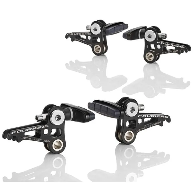 

FOURIERS BR-S001/2 CNC Unique shape light weight Bike Bicycle brake shoes for Double plate design canti brake system for road