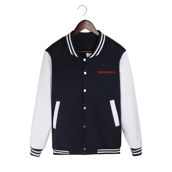 

Fashion Womens Hoodies MONSTA X Kpop Zip-up Baseball Uniform Unisex Letter Hoodies Casual Full Sleeve Hip Hop Clothing drop ship