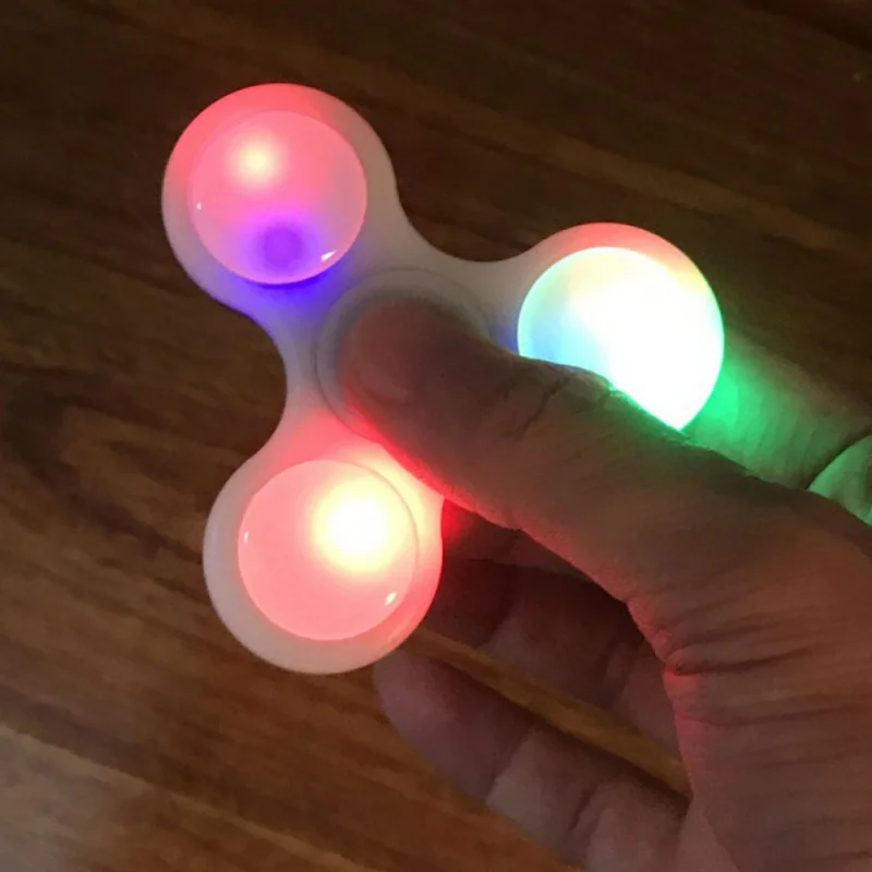 

Hot Shake Light Fidget Hand Spinner Colorful Lighting For Autism and ADHD Finger Spinner Anti Stress Gift Toys
