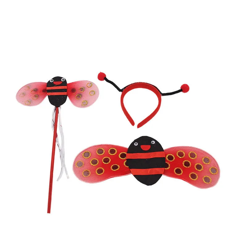 New baby accessories bee head band with magic wand and wings 3 piece set for 18 inch and 43 cm American doll