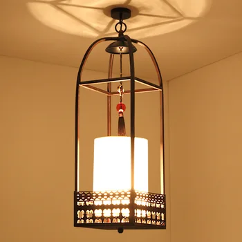 

Modern new Chinese Pendant Lights iron cage lights balcony corridors aisle lights retro Chinese style decorative small LU815304