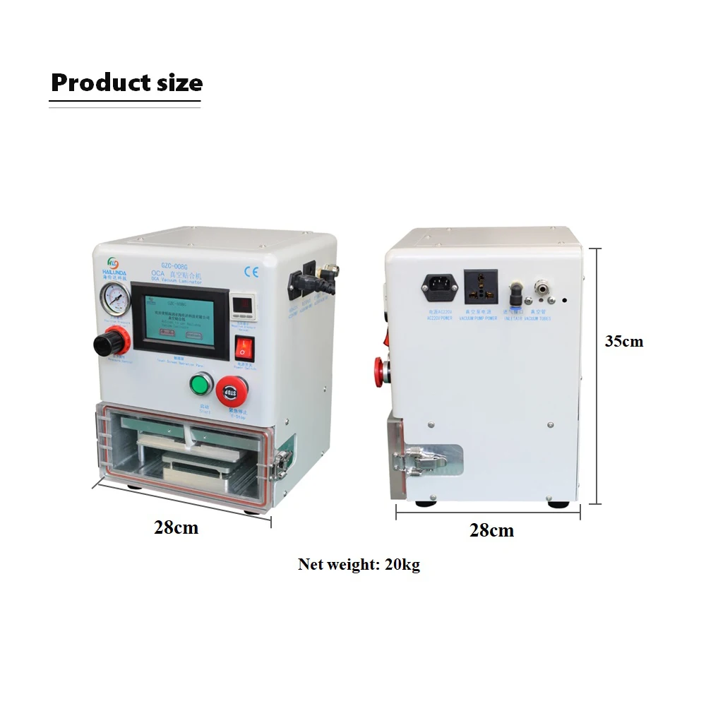 Ламинатор для экрана с высокой эффективностью OCA вакуумный ламинатор для ремонта ЖК-экрана мобильного телефона