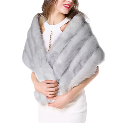 fur white shawl