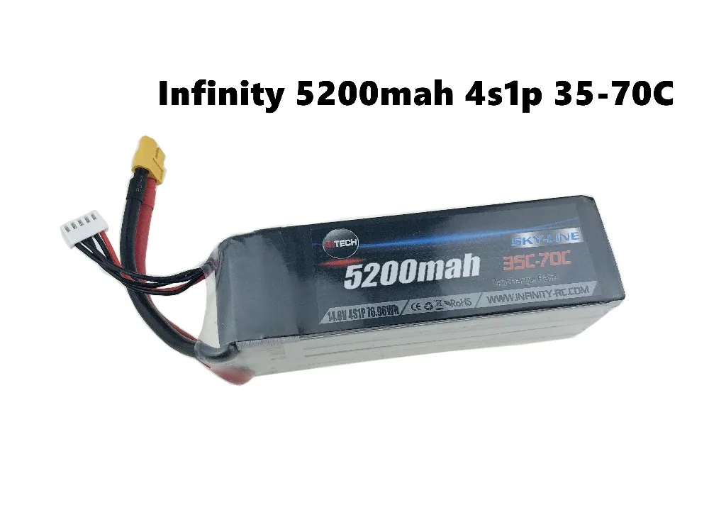

Infinity 5200mAh 4S1P 4S 35C - 70C 14.8V LiPo Rechargeable Battery SY60 XT60 Plugs for RC FPV Multicopter Model Drone