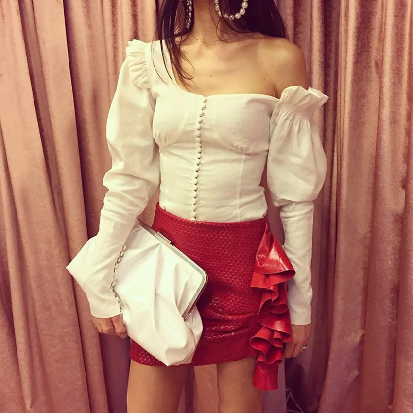 FGLAC Women blouses Fashion Casual long sleeved Mesh tops