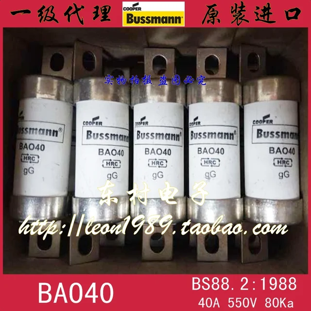 [SA]BUSSMANN fuse BS88.2 1988 550V 80KA BAO 40 40A 550Vac fuse 5PCS