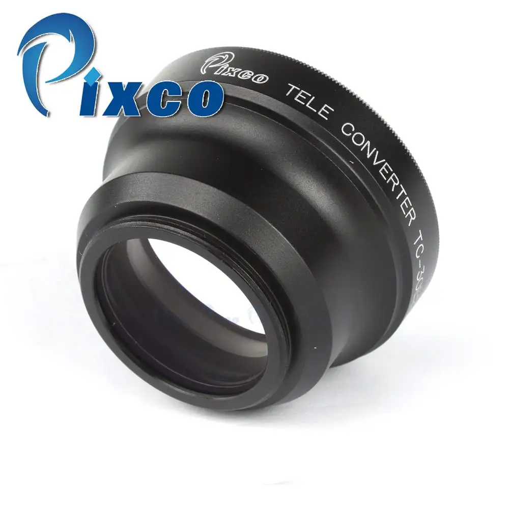 Pixco 30mm 2.0X Magnification Telephoto Tele Converter Lens For Camera Black