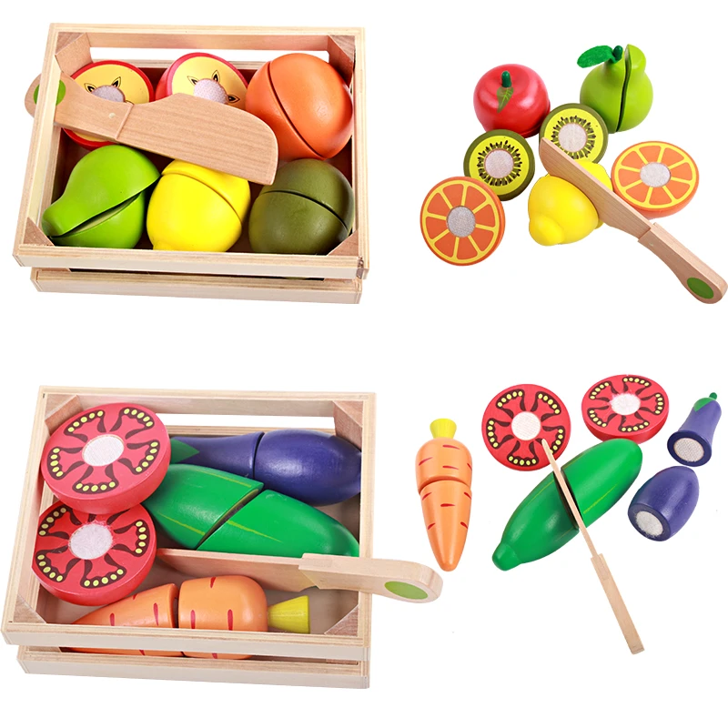 wooden play fruit