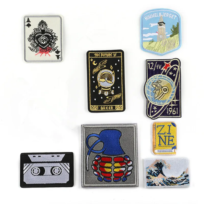 

1 PCS Astronaut Clothing Patches Iron on Stripes for Badges Stickers on Clothes Poker A Embroidery Appliques @C