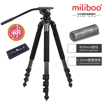 

miliboo MTT702B Portable Carbon Fiber Tripod for Professional Camcorder/Video Camera/DSLR Tripod Stand,with Hydraulic Ball Head