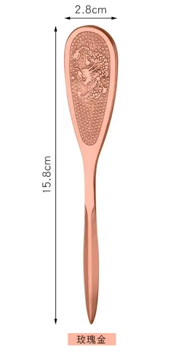 Нож для чайной церемонии из нержавеющей стали, резак иглы, китайский стиль, ручной работы, чайные аксессуары, разноцветный металлический нож для Пуэра - Цвет: rose gold