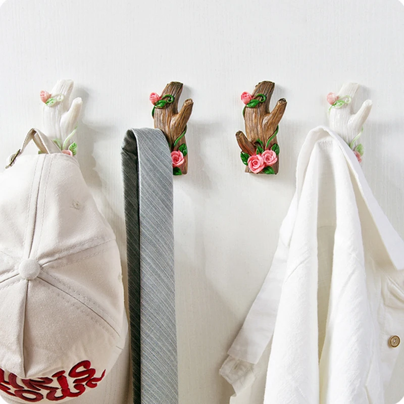 1PCS Imitation Tree Branch Shape Storage Hook Wall Decor Jewelry Key Clothes Organize Hanging