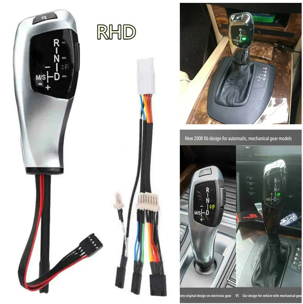 

Modified LED Gear Shift Knob Shifter Lever for BMW E46 E60 E61 Car Auto RHD Automatic Gear Head