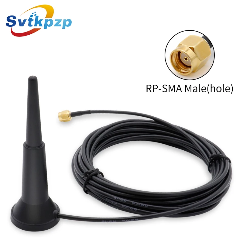 Наружные 5dBi GSM антенны 900 mhz-1800 MHz всенаправленные RP-SMA Male магнитные 868mhz 915mhz Антенна с удлинителем 5M