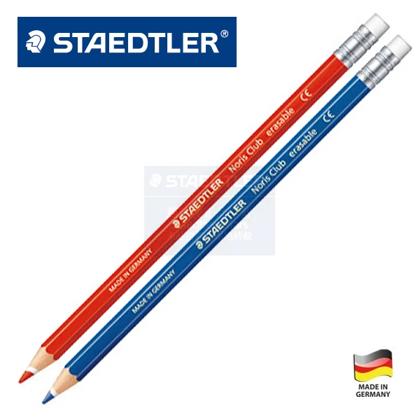 6 шт Staedtler Noris Club 144 50 цвет ed стирающиеся карандаши красный/синий для приподнятия |