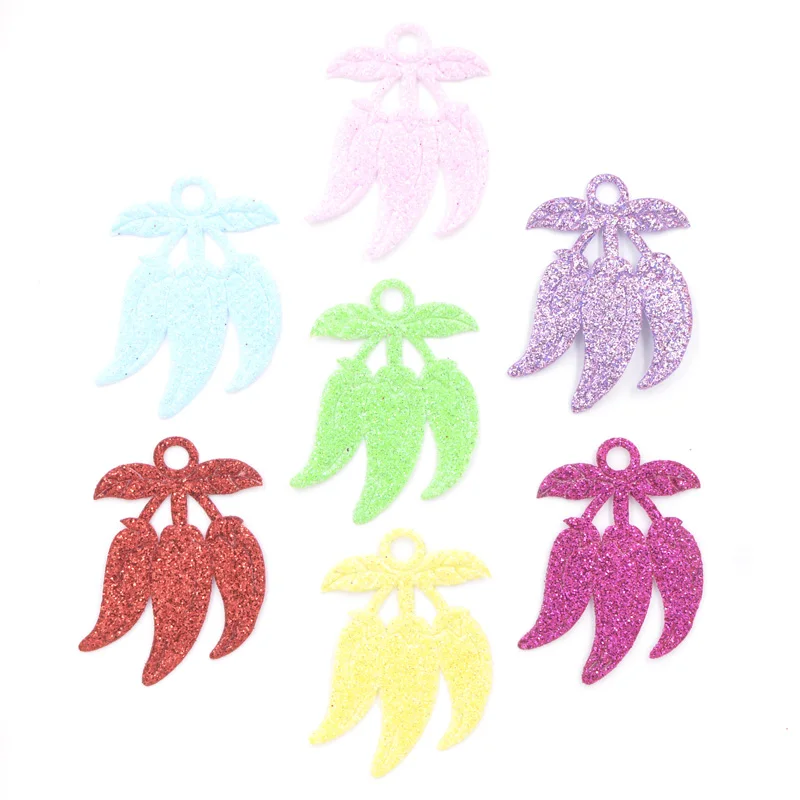 

60Pcs/Lot Mix Colors Glitter Pepper Appliques Felt Fabric Patches for DIY Clothes Sewing Supplies Kids Crafts Accessories K89