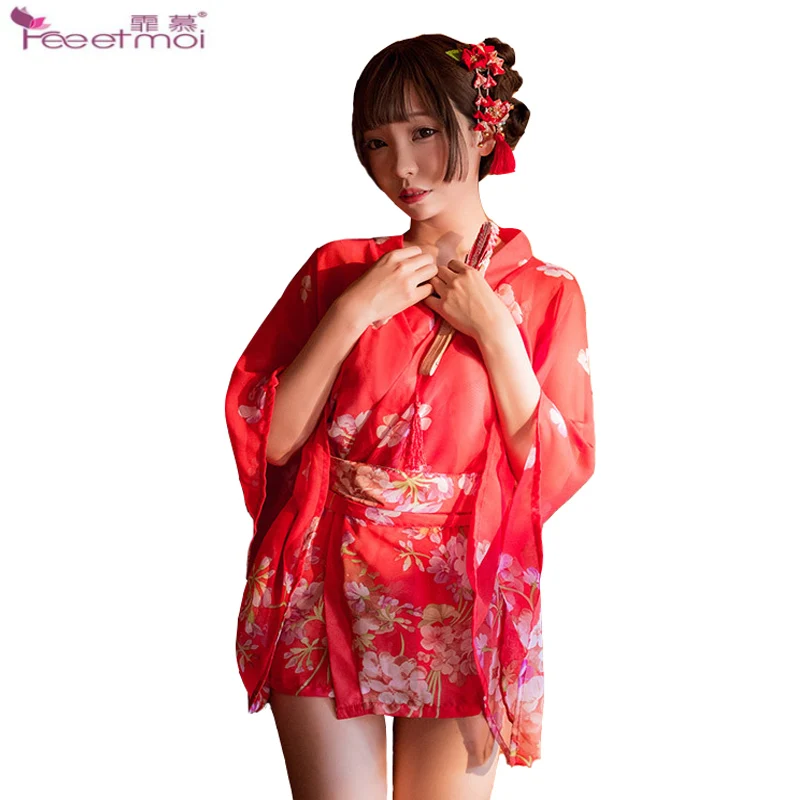 

Kimono V-Neck Sexy Lingerie Set Lace Wide Sleeve Sexy Lingerie Women Erotic Bow Mesh Erotic Dress Woman Print Exotic Lingerie