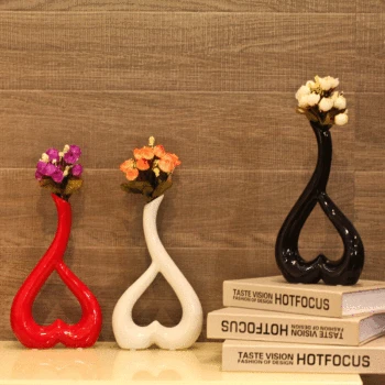 

Modern creative home decorations living room TV cabinet small ornaments ceramic flower vase new house wedding gifts