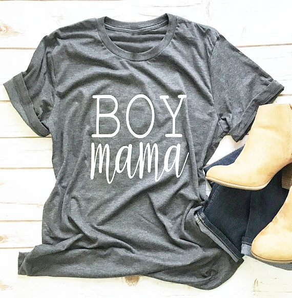 Boy Mama Hipster Cotton T Shirt Summe 