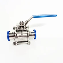 Подходит 38 мм Труба OD x 1," Tri Зажим полный порт 3-PC Шаровой Клапан SUS304/316L нержавеющая сталь Homebrew пиво