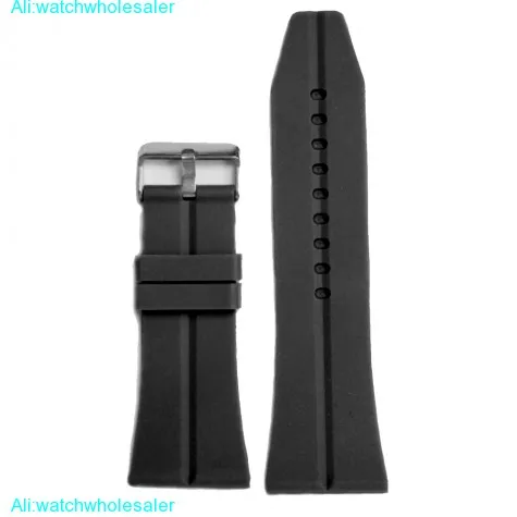 34mm Smart Black Silicone Jelly Rubber Men Lady Watch Band Straps WB1045A34JB