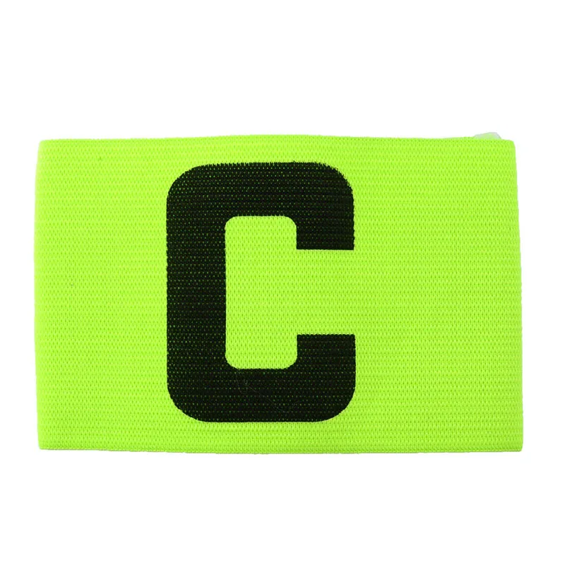 Горячие футбольные гибкие футбольные аксессуары спортивные регулируемые повязки для футбола флуоресцентный капитан нарукавная повязка - Цвет: Зеленый