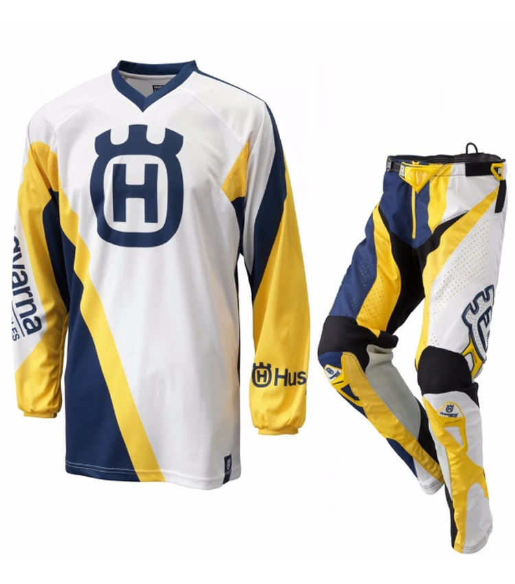 

Wholesale New Husqvarna Husky Style Motocross Racing Riding Sweatshirt + MX Motorcycle Pants Cycling Jersey suit trousers jacket