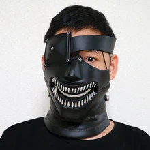 Токийский вурдалак Кен канеки костюмная маска косплей маска реквизит ПВХ Взрослый молния рот Хэллоуин Horrorible маска Вечерние