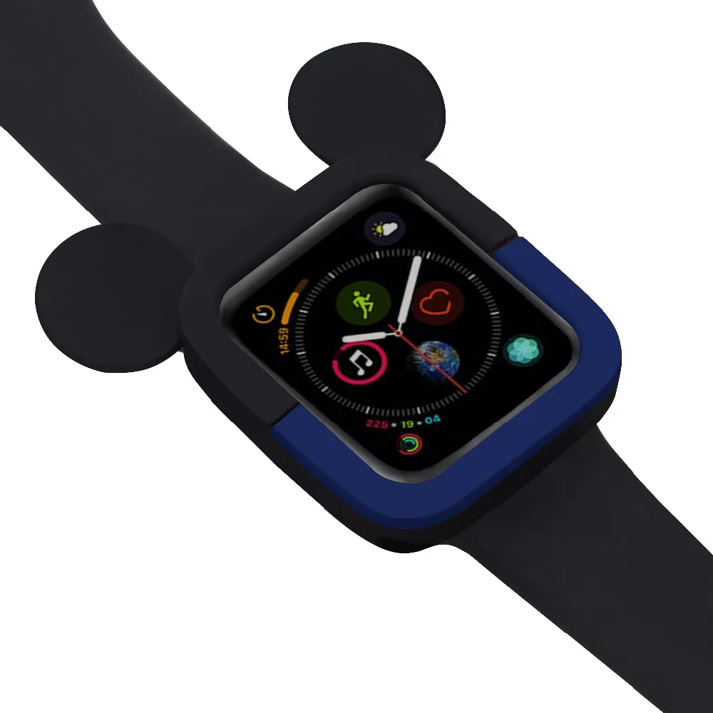 Цветной силиконовый чехол для Apple Watch, 40 мм, 44 мм, для iWatch, серия 4, резиновый чехол для девочек, детей, мужчин, женщин, подарочная коробка